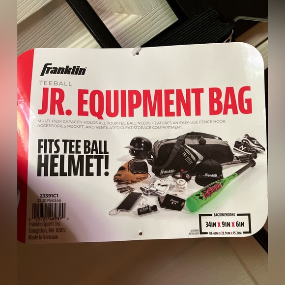 FRANKLIN TEEBALL JR EQUIPMENT BAG (FITS TBALL HELMET) 34X9X6IN - Picture 8 of 8